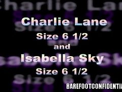 Charlie Laine and Isabella Sky enjoy feet