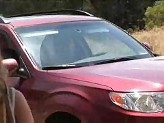 Nicole Ray and Debi Diamond in a car
