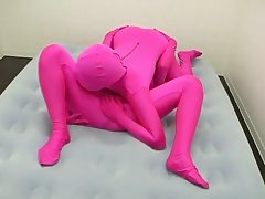 lesbian girl in zentai